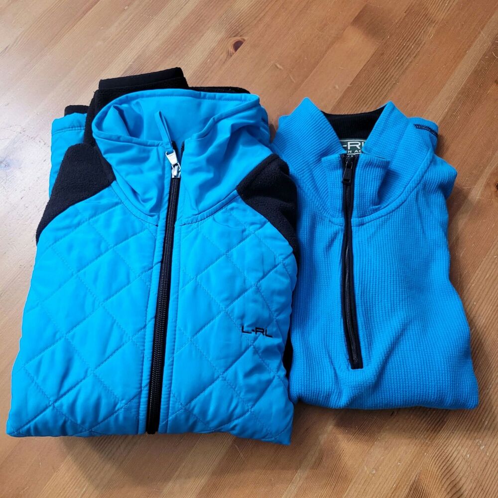 Lauren Ralph Lauren Active Quilted Jacket & Thermal Pullover Women L Athleisure